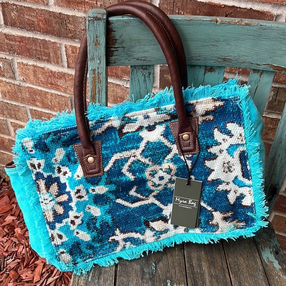 MyRA BAG Aqua Imagica Small Tote Bag NWT - Picture 2 of 10